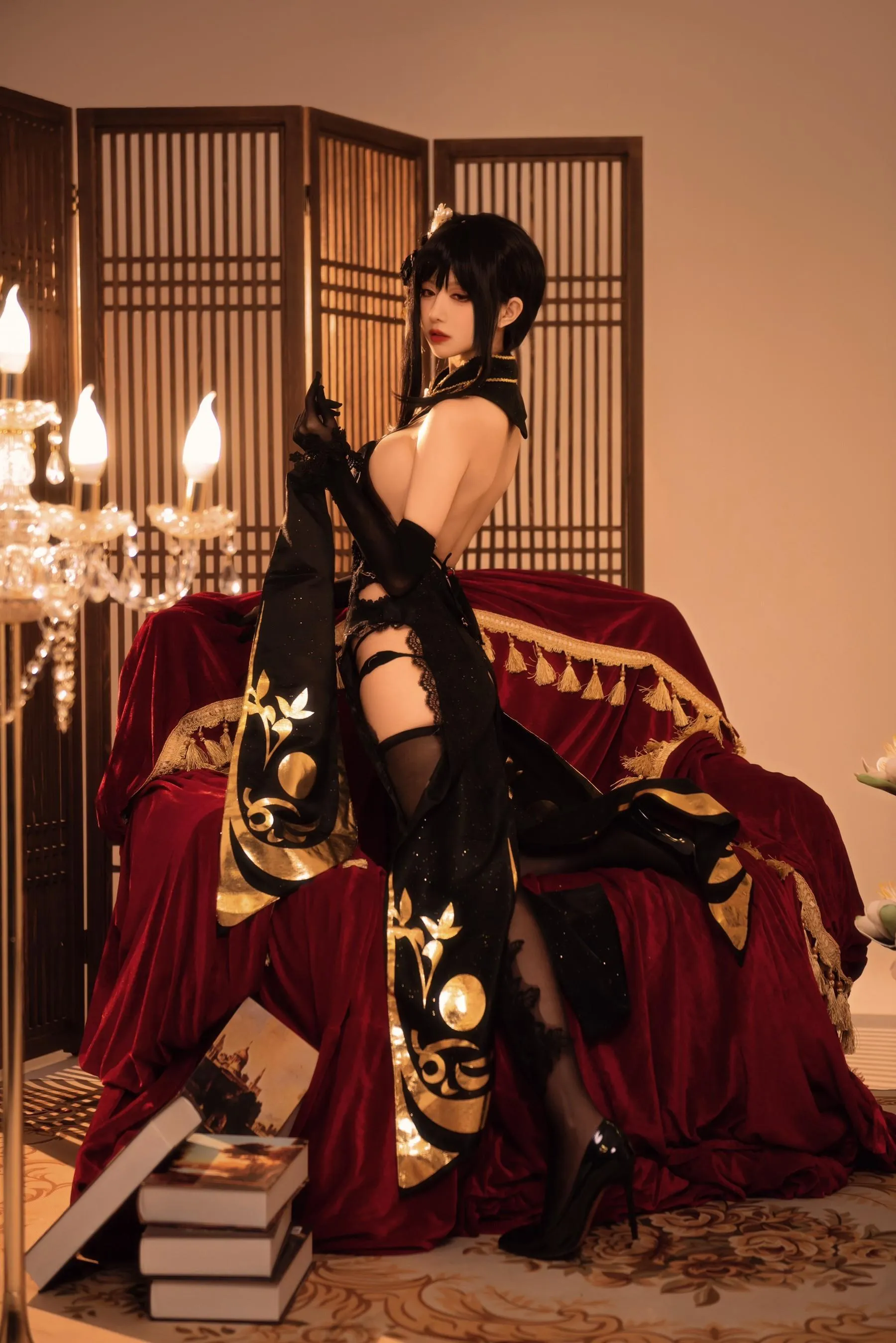 shika小鹿鹿 – NO.92 碧蓝航线镇海 奇奢花苑 [28P]插图6